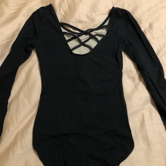 Cotton trestle back long sleeve leotard - Picture 5 of 6